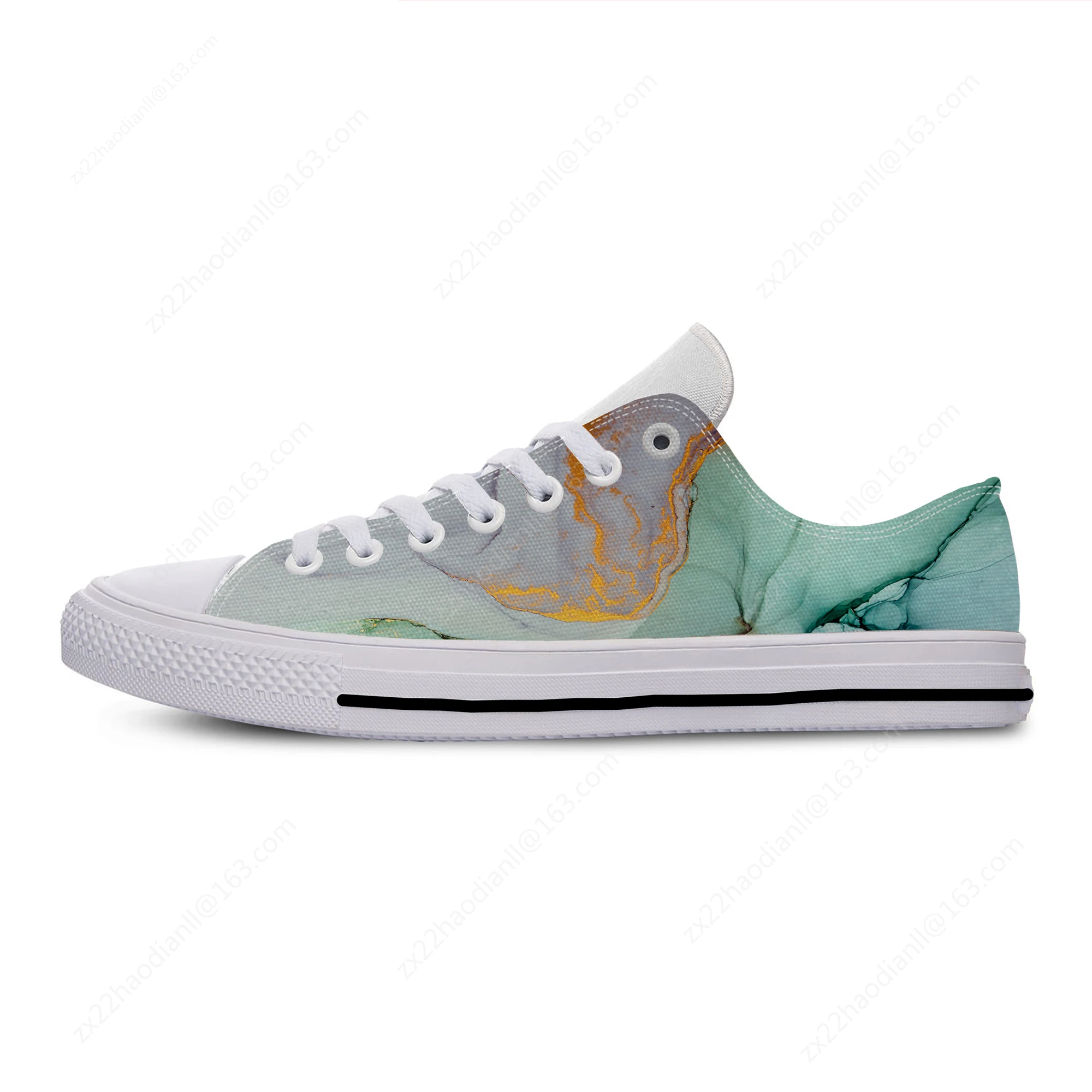 Colorful Marble Pattern Lightweight Cloth 3D Print Funny Cool Fashion Low Top Canvas Shoes Men Women Casual Breathable Sneakers