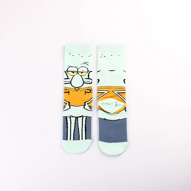 SpongeBob Squidward Tentacles Patrick Star Crab boss Plankton  cartoon Adult tube socks Cosplay Children Christmas Gifts sock 3