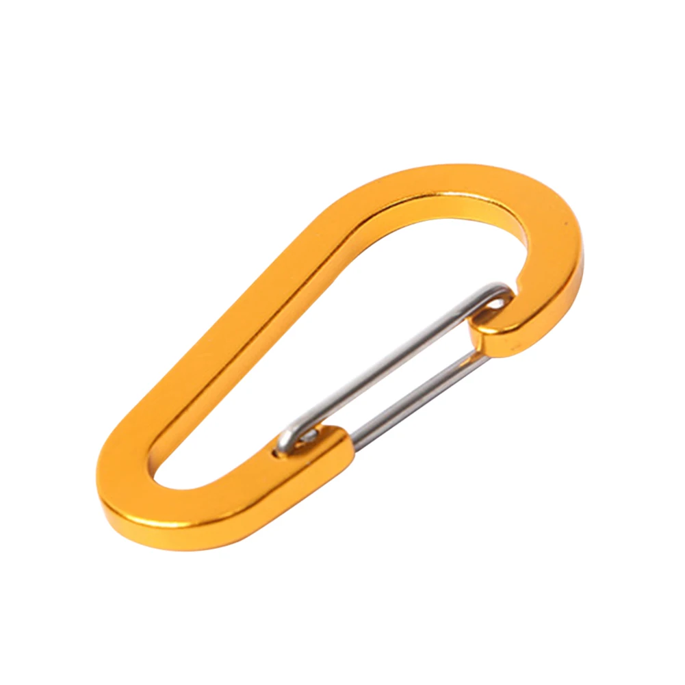6Pcs Camping Mountaineering Buckle D Shape Carabiner Spring Snap Clip Multifunctional Fishing Climbing Acessories 2