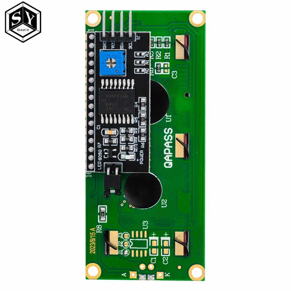 LCD Display Module, Adapter Board-LCD1602+I2C LCD 1602 module Blue/Green screen PCF8574 IIC/I2C Adapter plate