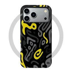Vibrant Abstract Graffiti Magnetic Phone Case with 2 - in - 1 Film Shell and Bumper Cover - OPPO find x6 (DF - CIX2H1 - JSS229)