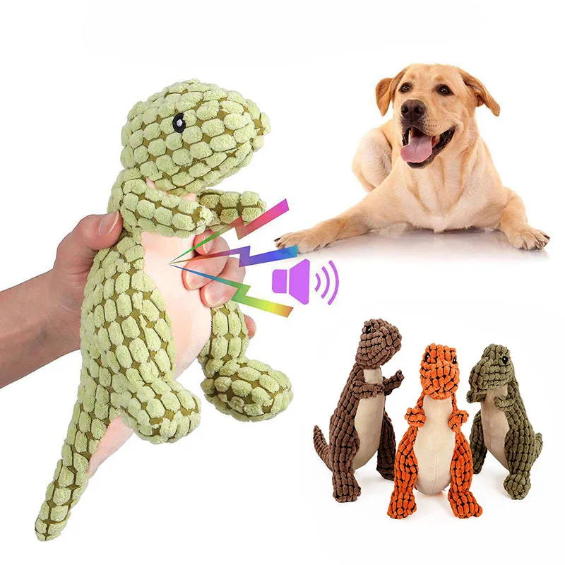 1PC Cats and Dogs Pet Plush Dinosaur Toys Interactive Dog Chew Toys Pl