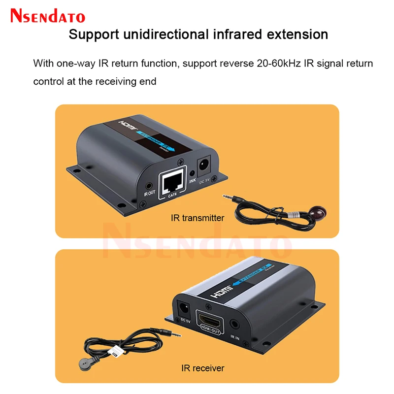 LKV372Pro HDMI Network Extender Sender Receiver With Loop IR For 1080P Up to 60M HDMI Transmission Over Cat6 For PS3 DVD PC HDTV