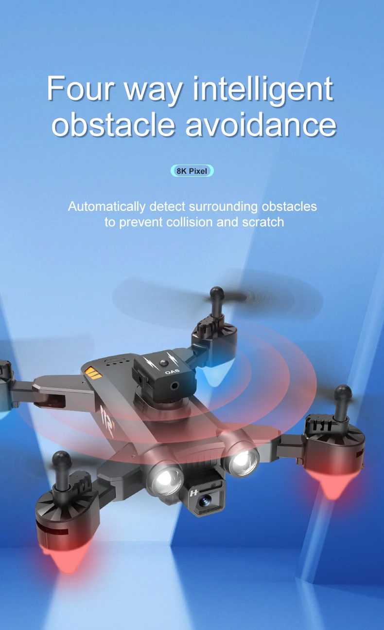 Drone S101 8K HD professionnel double caméra 5G WiFi 120 ° UAV ESC grand angle avec écran pour éviter les obstacles, quadrirotor 20000M  44