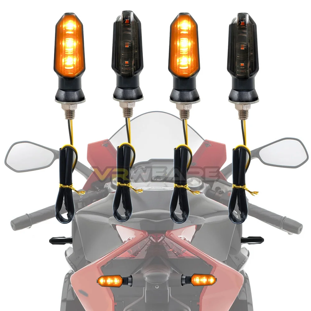 오토바이 범용 LED 방향 지시등 미니 점멸기, 앰버 컬러 액세서리 