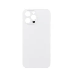 Premium Back Glass Cover Replacement - No Logo, Aftermarket Battery Housing Spare Part (12PM White)