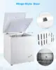 .Ft Deep Compact Freezer, Chest Freezer with a Removable Basket 7 Gears Adjustable Temperature Control(-18°F to -46°F) for Garag 4