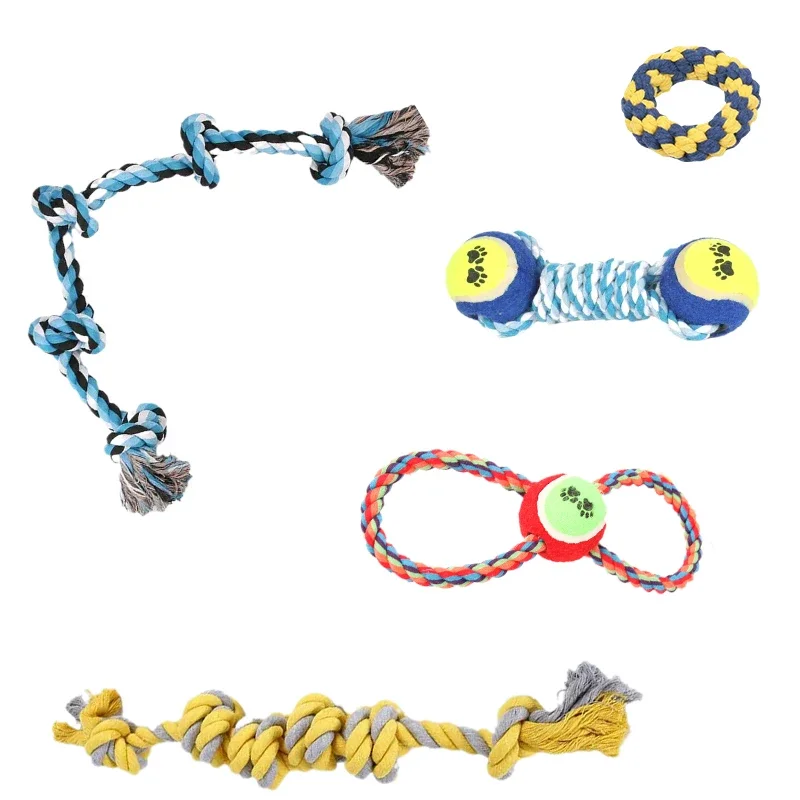 

Хлопковая веревка для домашних животных, игрушка для щенков, жевательная игрушка, игрушка для чистки зубов собак, товары для домашних животных