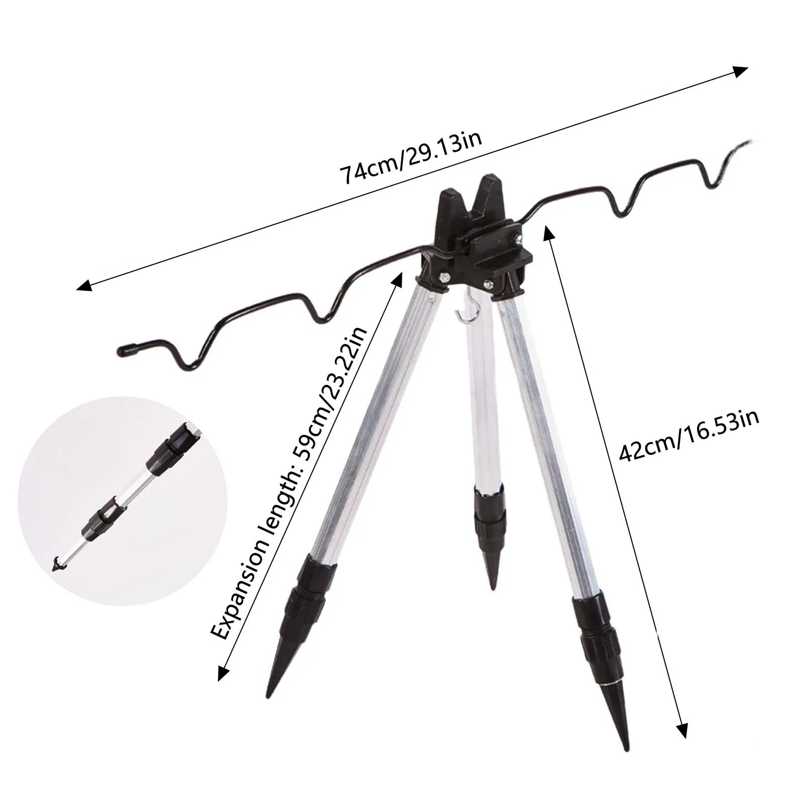 Aluminum Alloy Fishing Rod Holder Easy to Assemble and Dismantle Rod Rack Holder Suitable for All Types of Fishing Rods