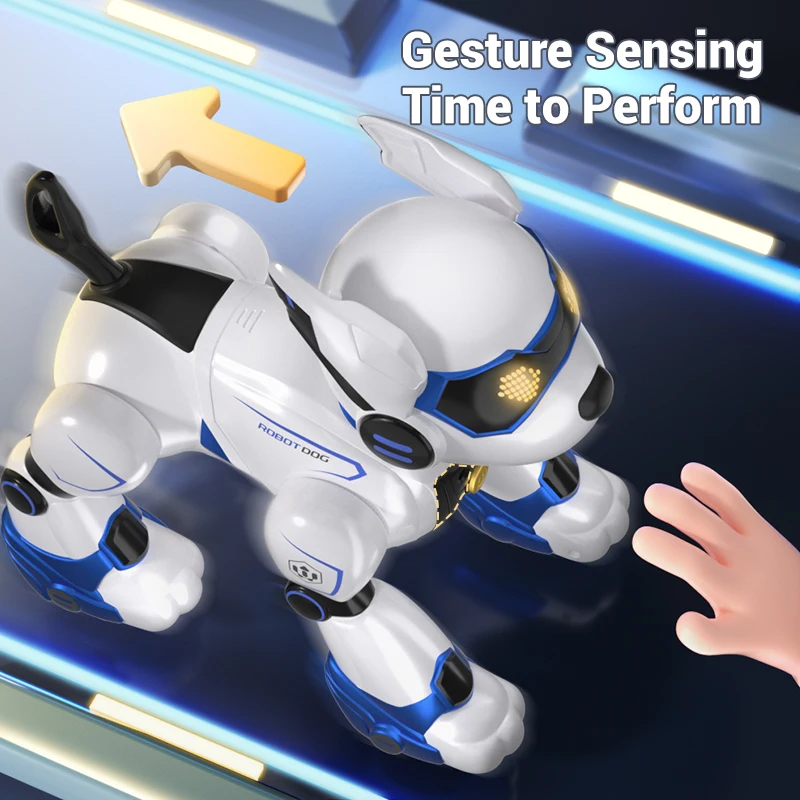 JJRC-R27 Funny RC Robot Electronic Dog Stunt Dog Voice Command Touch-sense Music Song Robot for Boys Girls Children's Toys robot dog remote control pet toys