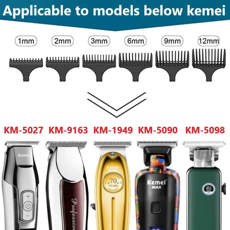 Usb Electric Hair Trimmer Rechargeable Shaver Razor Kemei Km-427 Led  Digital Display Cordless Adjustable Clipper