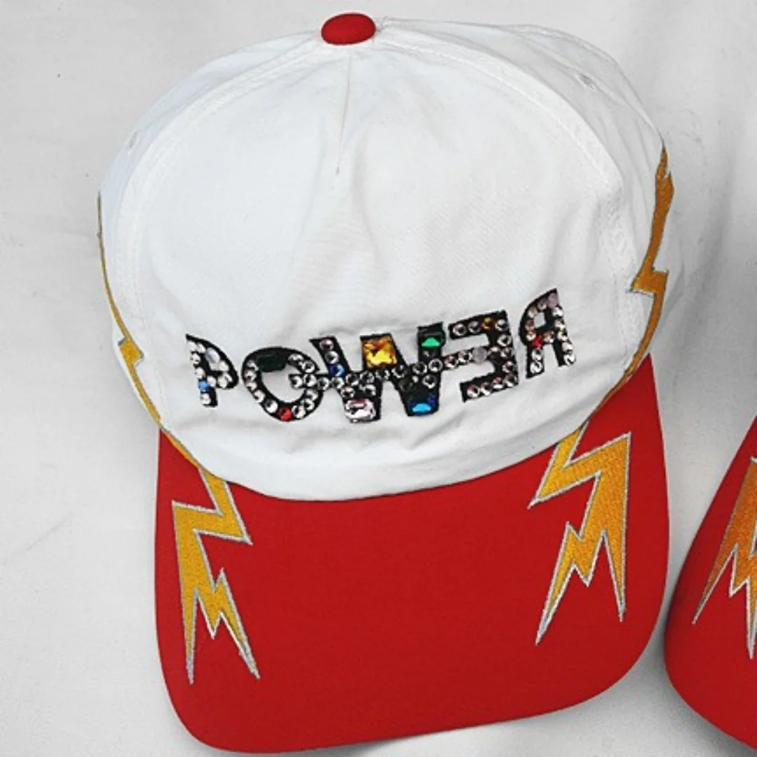 Kpop Idols G-Dragon Hat POWER Hot Drill Embroidery Letter Printing