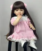 55 CM Soft Silicone Reborn Baby Girl Doll Lifelike 22 Inch Realistic Princess Toddler Art Bebe Christmas Gift for Child 1