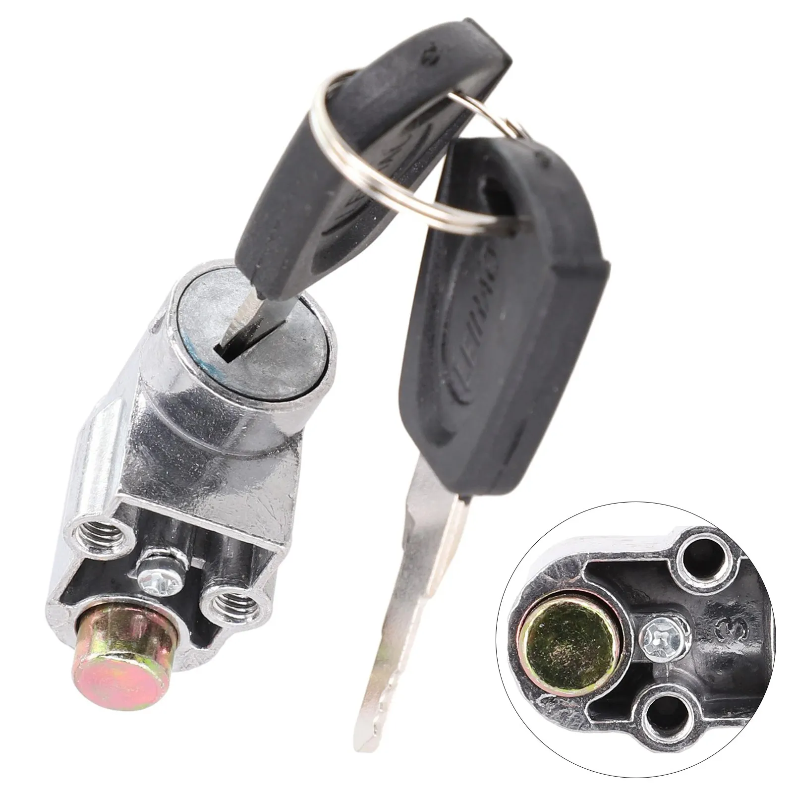 Ignition Lock Battery Safety Pack Box Lock 2 Keys Fits Motorcycle Electric Bike Anti-theft Battery 1 Set battery safety box lock