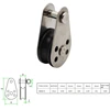 5PCS Stainless Steel M25 Pulley Block Hanging Wire Towing Wheel Lifting Wire Rope Cable Pulley Roller 6