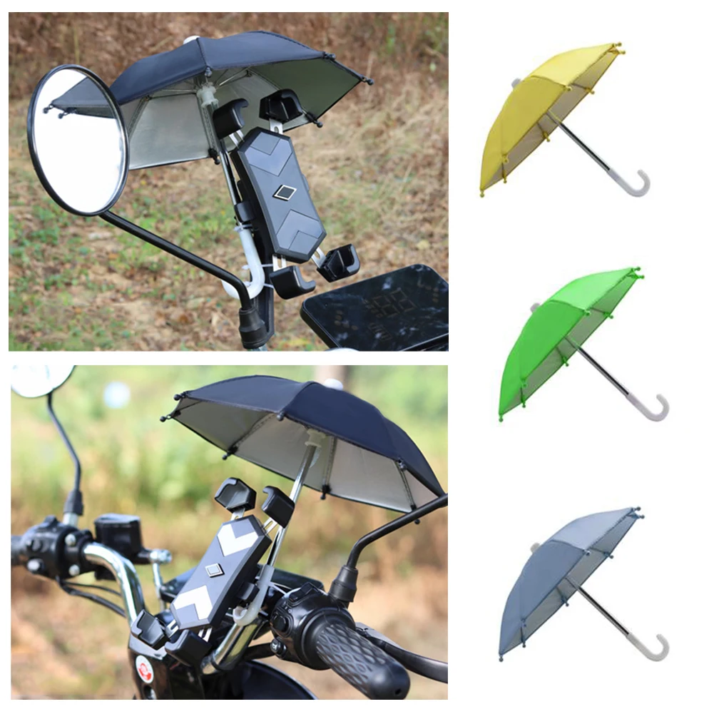 

Мини зонт от солнца, прочный и крепкий блок для защиты от ультрафиолетовых лучей, 1 шт., держатель для телефона для мотоцикла из полиэстера, украшение для мотоцикла 43 г
