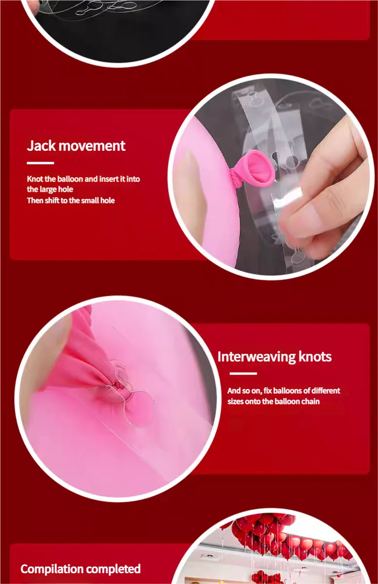 Ballonkette Ballon Aufkleber Kleber Punkt Doppelloch Modellierung Geburtstag Hochzeit Party DIY Dekor Zubehör Zubehör – Detail 6