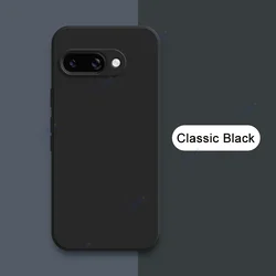 Luxury Dual Layer Silicone Armor Phone Case with Camera Protection - Google Pixel 9A (Classic Black)