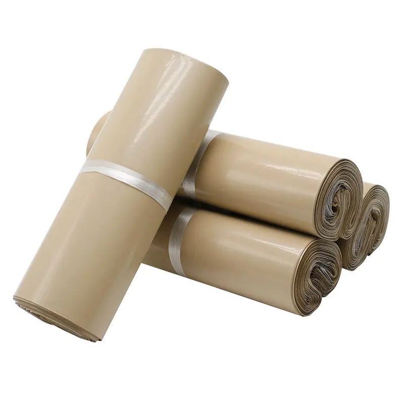 Mailing and Courier Bags 10Pcs Milk Tea Color
