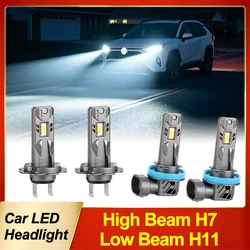 Ultra - Bright 200W LED Car Headlight Bulbs Kit - High/Low Beam, Canbus Compatible, 50,000 LM, 6000K White (High Low Beam Kit)