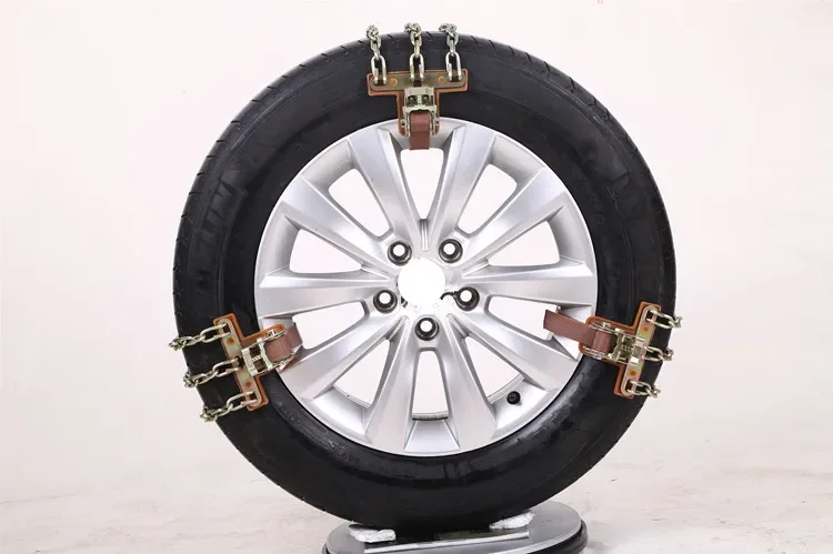 8pcs Automobile Emergency Snow Chains Universal Car Tyre Winter Roadway Safety Chains Snow Climbing Mud Ground Anti Slip