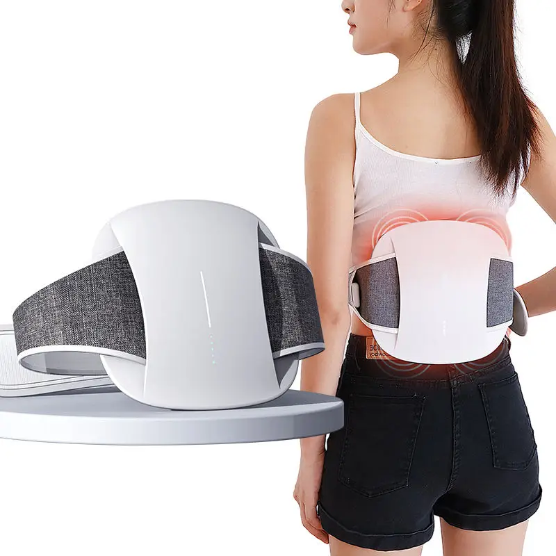 Electric Waist EMS Lumbar Massager Dysmenorrhea Heating Massage Abdominal Slimming Belt Far Infrared Hot Compress_voghion.com