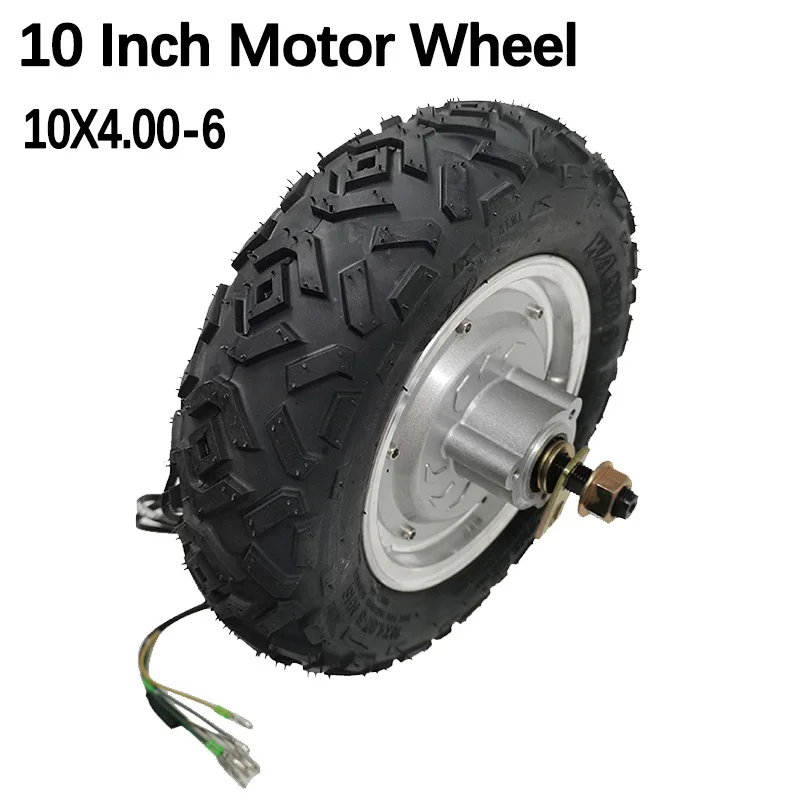 

10 Inch Motor Wheel 10X4.00-6 with Tubeless Tire 36V 500W 48V Hub Rim for Electric Scooter Accessoires 90/65-6