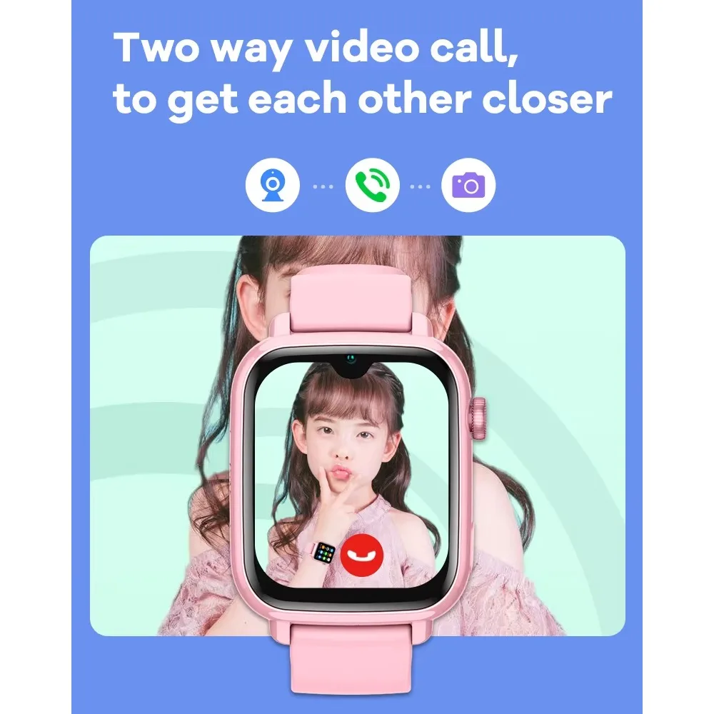 4G Smart Watch For Children Two Way Video Call GPS WiFi LBS Tracker 800mAh Battery Kids SmartWatch