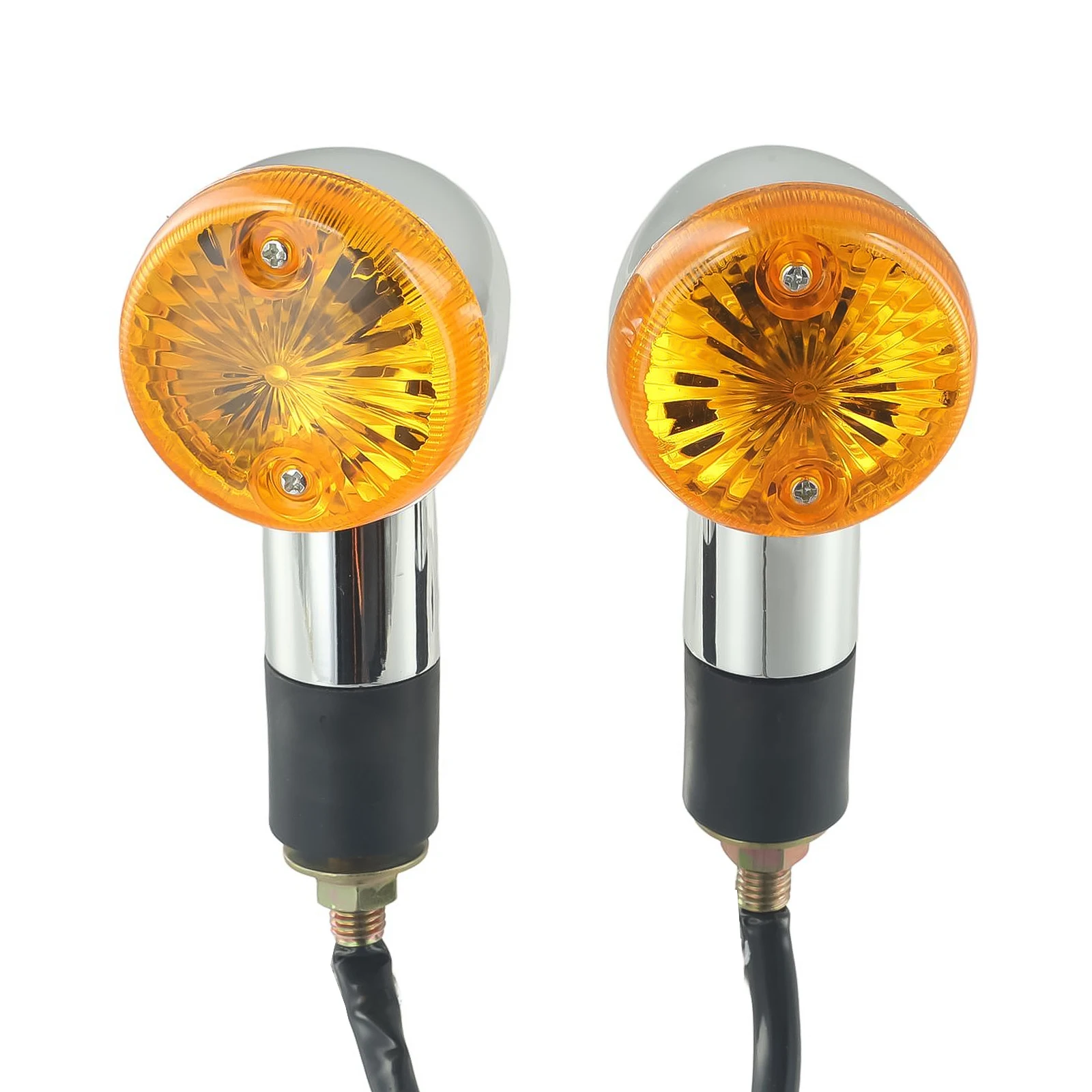 

Diameter 2\\\" Turn Signal Light Turn Signal Incandescent 10W Chrome Plastic Housing Universal VT 750 Waterproof