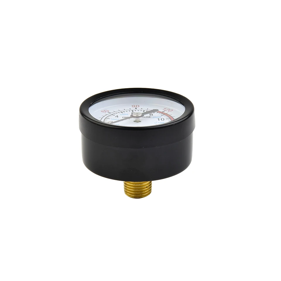 Manomètre Pneumatique 0-12 Bar / 0-180 PSI - Pour Compresseur D'Air Et Systèmes Hydrauliques