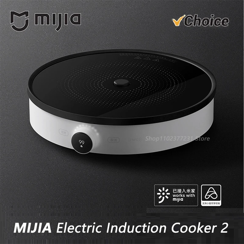 NEW MIJIA Induction Cooker 2 For Home 2100W 99 Gears Power Adjustable Low Power Continuous Heating OLED Screen Kitchen Cooker 1