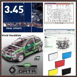 2023 Hot Newest version Auto data 3.45 and vivid workshop 10.2 Auto Repair Software + install video guide+ remote install help