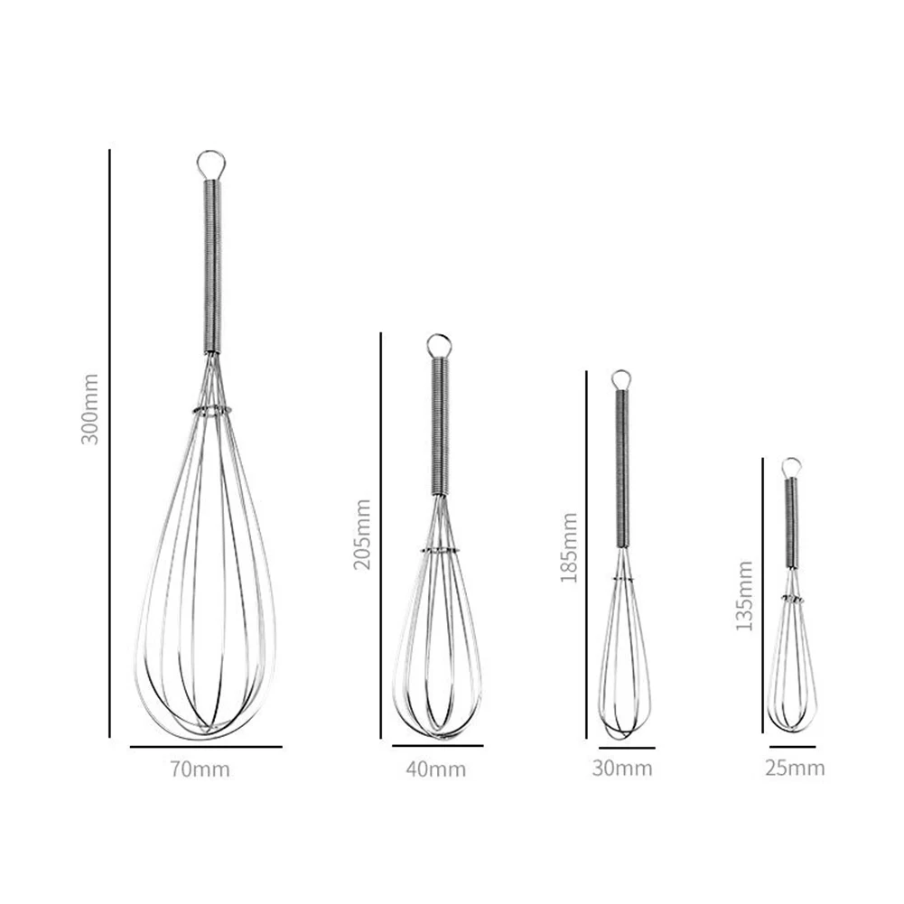 Egg Whisk Stainless Steel Balloon Wire Whisk Cream Egg Stirrer for Mixing Whisking Beating Stirring
