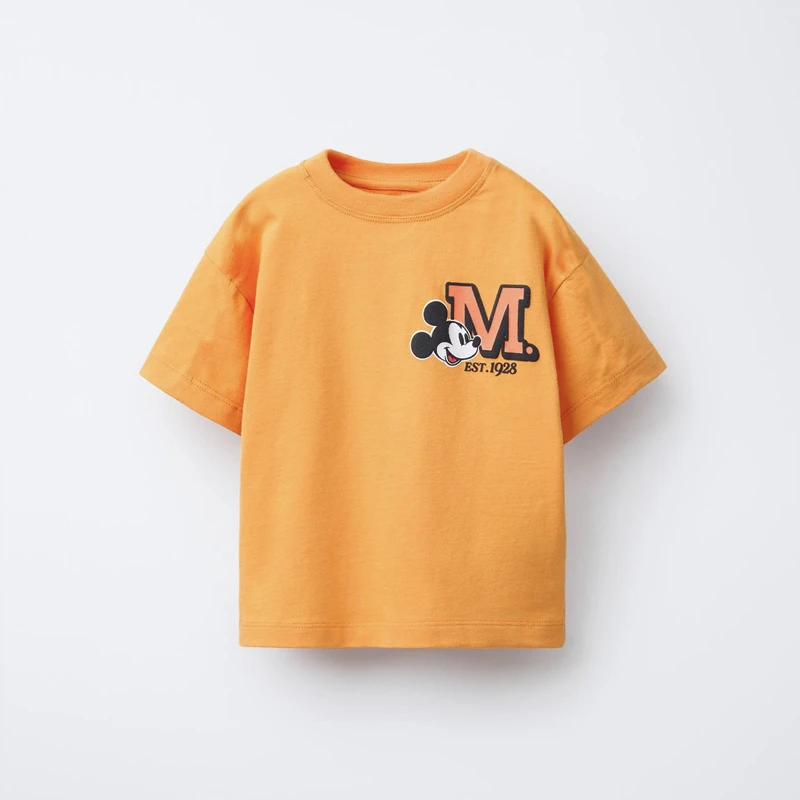 미키 마우스 티셔츠 여름 의류 신상 아동 반팔 상의 귀여운 프린트 티셔츠 키즈 트렌디 얇은 캐주얼 크루넥 베이스 셔츠