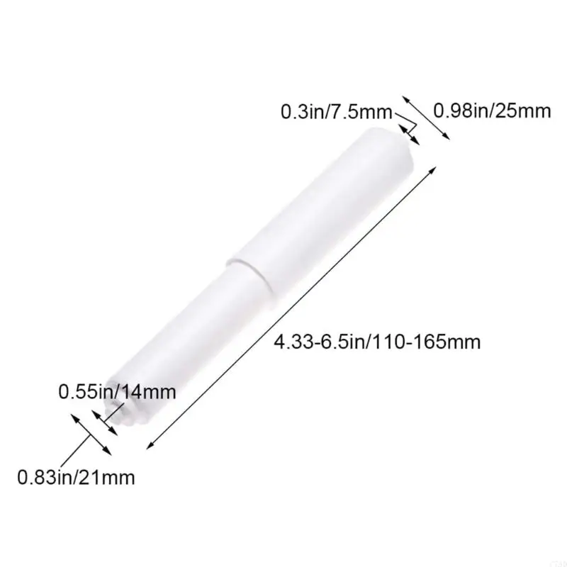 C7AD 3pcs Toilet Roll Paper Shaft Replacement Flexible Plastic Paper Holder Roller Spindles Insert Spring Bathroom Accessories