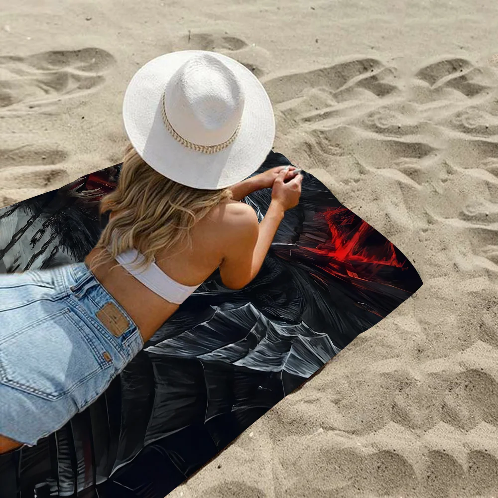Berserk Japanese Anime Beach Swimming Towel Soft Absorbent Washcloth Children's Gifts for Kids Travel Camping Gym 5
