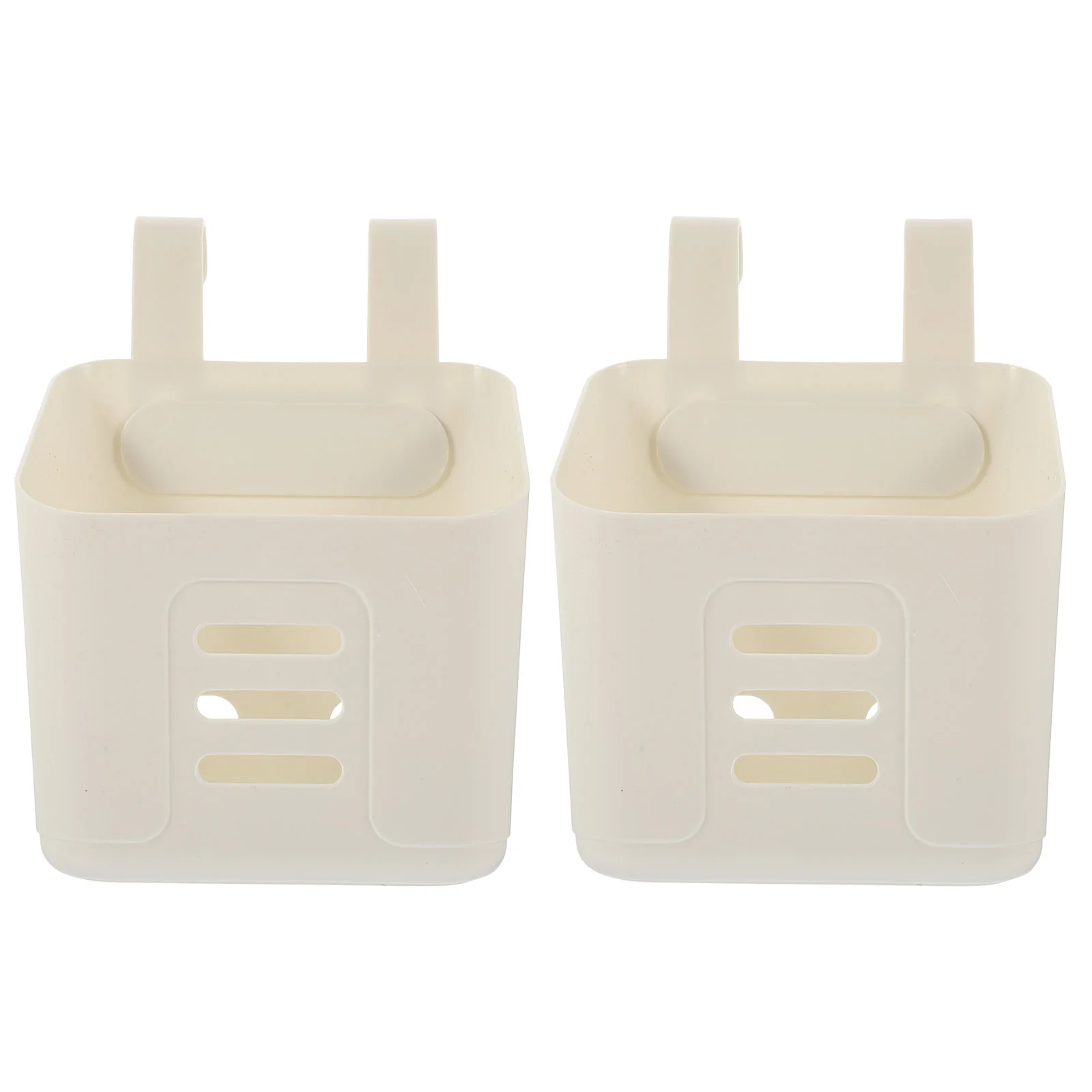 

2pcs Multi-function With Hook Bathroom Wall-Mounted Storage Rack Storage Basket