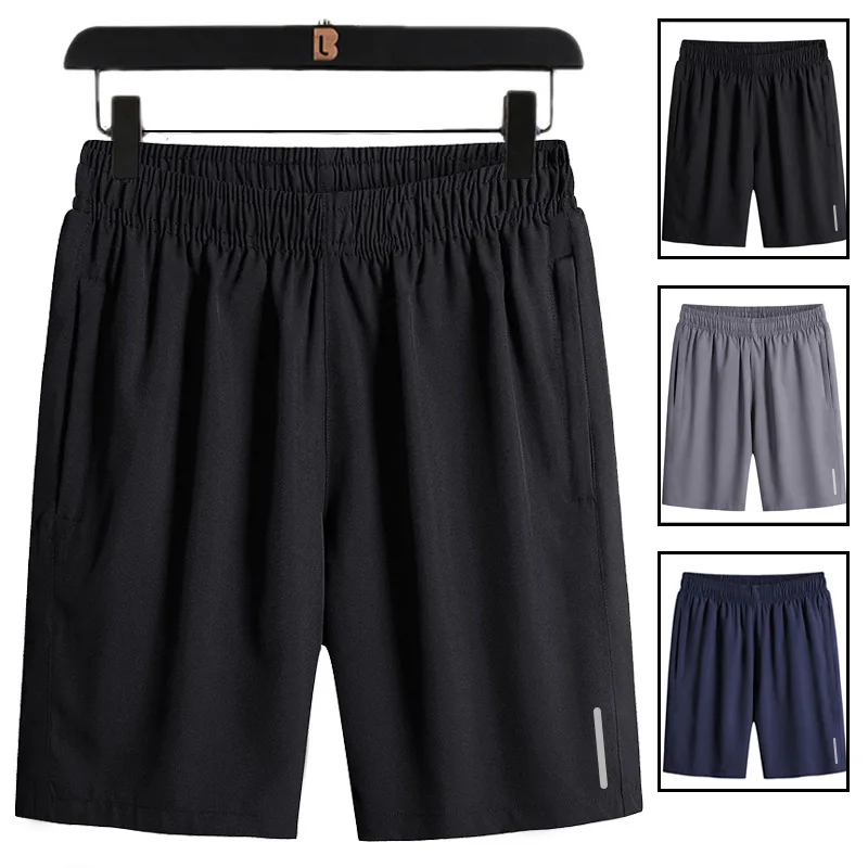 

Summer Men's Casual Shorts Quick Drying Thin Ice Shorts Plus Size Fat Guy Sports Pants Gym Shorts Men