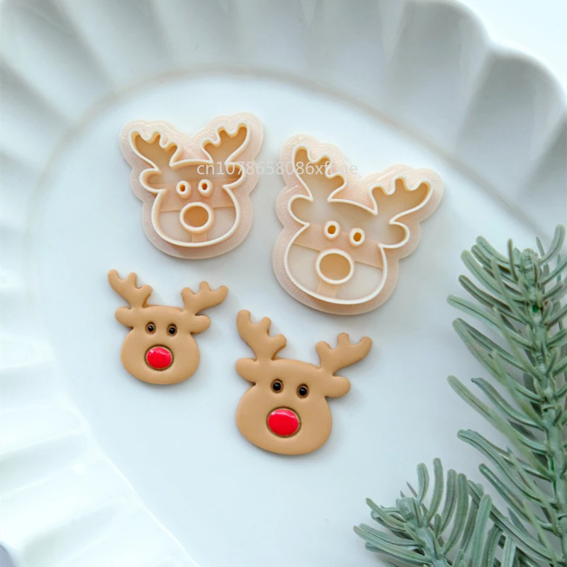 Polymer Clay Cutter Christmas Poinsettia Crutch Bows Embossing Polymer Clay Cutters DIY Earring Jewelry Pendant
