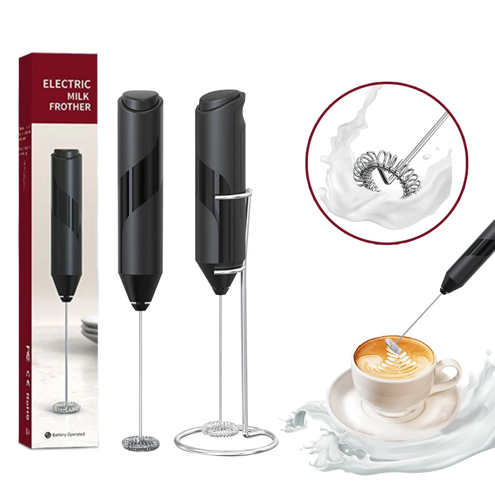 Simple Craft Milk Frother Handheld Drink Mixer - Mini Coffee Frother  Electric Handheld Foamer With Stainless Steel Whisk & Stand - Portable  Frother