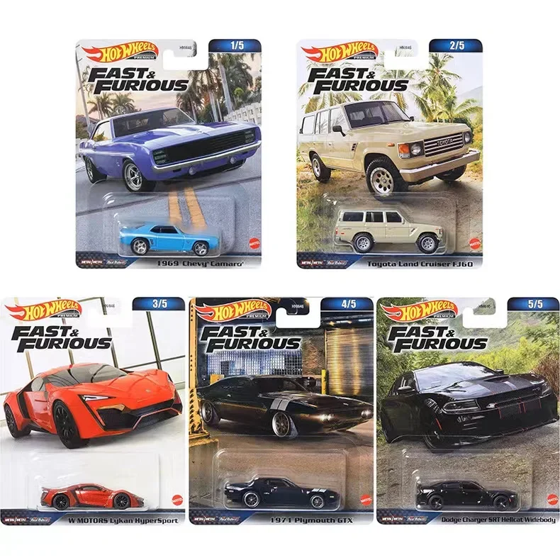 

Original Hot Wheels Premium Car Fast & Furious Carro Diecast 1/64 Motors Lykan Hyper Sport Dodge Charger Boys Toys for Children
