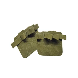 Cowhide Bodybuilding Gym Gloves - Palm Protection & Anti - Slip Wear Resistance (Army green  Gloves)