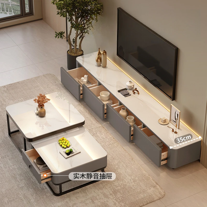 For The Living Room For Room Home Decor Floating Tv Stand Monitor Stand Storage Furniture Coffee Table Table 200CMFurniture