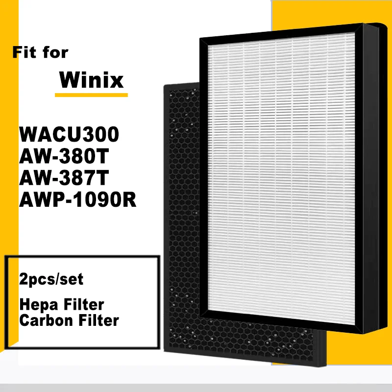 

Replacement Air Filter for Winix WACU300 AW-380T AW-387T AWP-1090R Air Purifier HEPA and Activated Carbon Filter