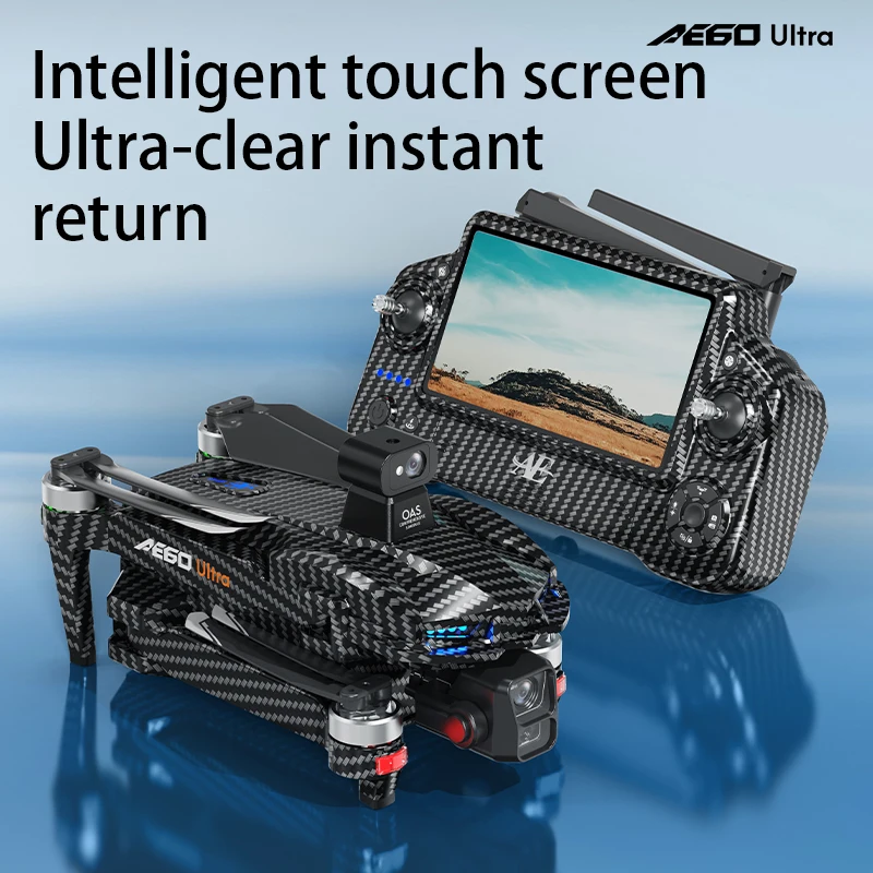 AE60 Ultra Profesional GPS Drone With 8K HD Camera 3-Axis Gimbal 5G Brushless Obstacle Avoidance RC Quadcopter Screen FPV Drones