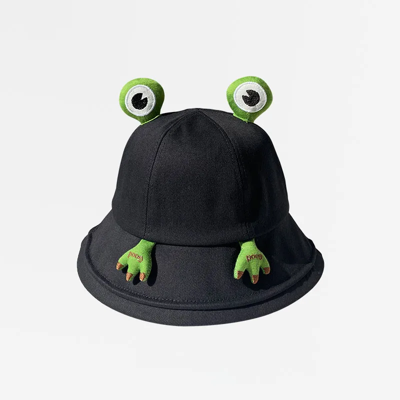 winter bucket hat womens Woman Girl Frog Cartoon Fisherman Hat Spring Autumn Foldable Bucket Hat Camping Cycling Running Sunhat Cute Couple Street Cap supreme bucket hat Bucket Hats