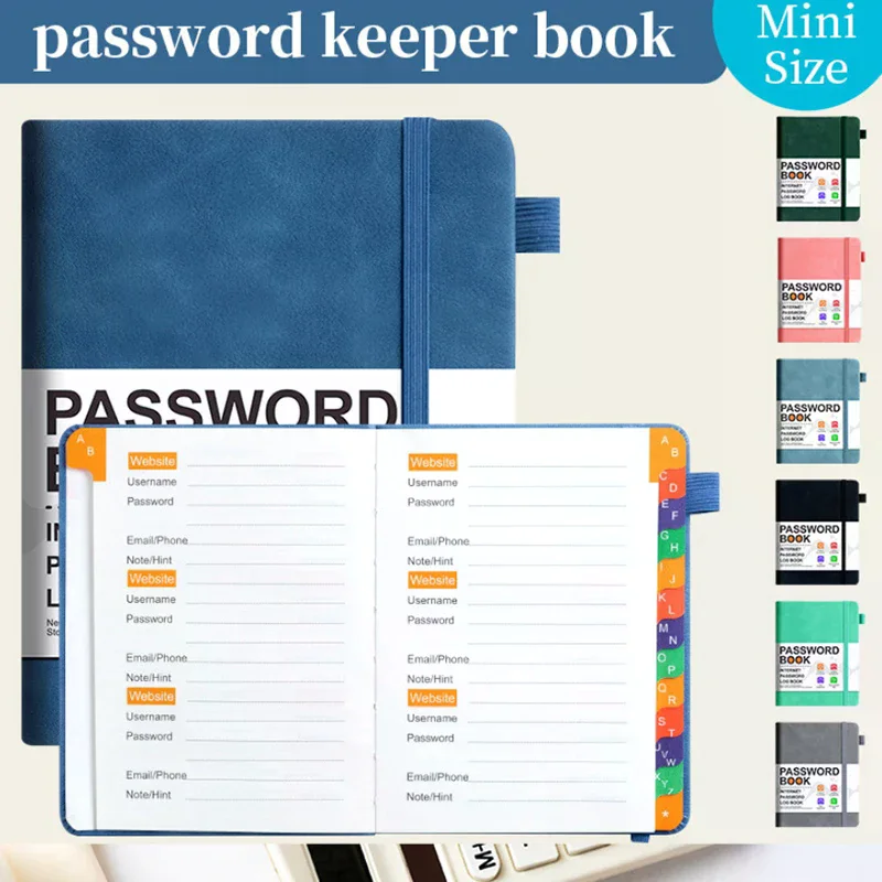 Password Keeper: Alphabetical Pocket Address Log and Password Organizer Notebook