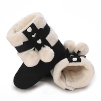 Winter Baby Cotton Shoes for Girls Plush and Thick Insulation Snow Boots Soft Soles Foot Protection Walking Shoes 4