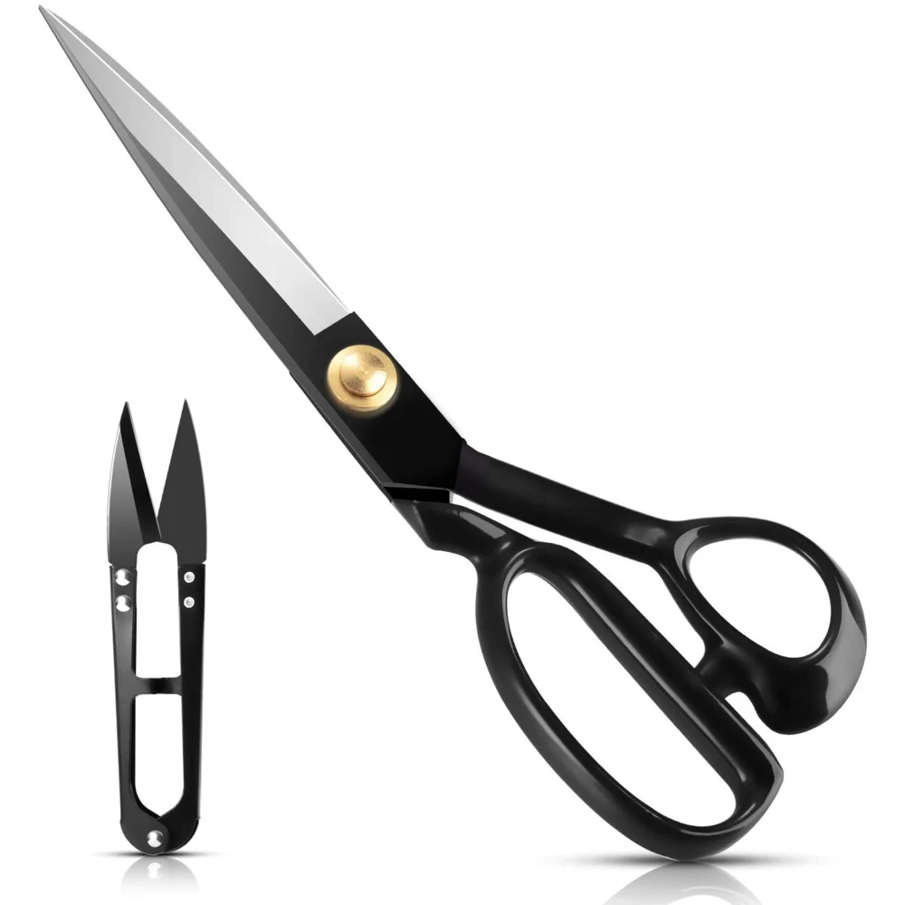 Professional Tailor Scissors - Heavy Duty Sewing Fabric Scissors for Leather Cutting Industrial Sharp Shears for Tailors