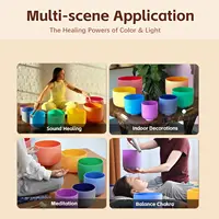 Set Of 7 PCS 440HZ 6-12 Inch Colored Frosted Chakra Quartz Crystal Singing Bowls Sound Healing Instrument with 2 PCS Travel - Image 4